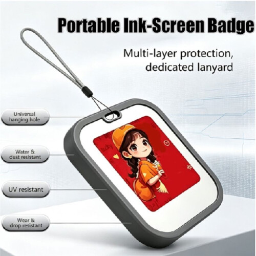 Ornamento Suspenso  Eletrônico NFC Tela e-Ink 1,54 Polegadas Charm de Bolsa Decoração de Parede Ornamento de Animal de Estimação 2
