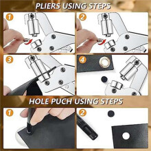 Grommet Tool Kit, Grommet Kit EyeletKit for Fabric Canvas Awnings Handheld TarpEyelets Kit Tool Punch Hole