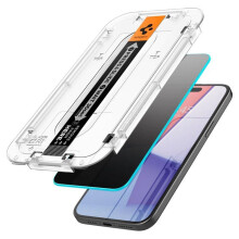 Spigen iPhone 15 Glas.Tr „Ez Fit“ Blickschutzfolie aus gehärtetem Glas, 2er-Pack