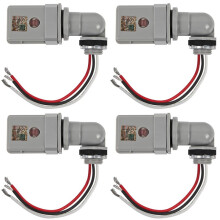 4Pcs Dusk to Dawn Photoelectric , Photocell Sensor for Outdoor Lights, 120VAC 50/60Hz, IP54 Waterproof for Yard
