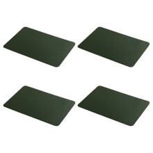 4PCS Double-Sided Placemat Set with Coasters PC Non-Slip Washable Heat Insulation 43x30CM Grey Green