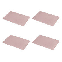 4PCS Double-Sided Placemat Set with Coasters PC Non-Slip Washable Heat Insulation 43x30CM Grey