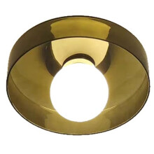 Glass Ceiling Light with Lamp Source for Home Decor and Daily Lighting Brown