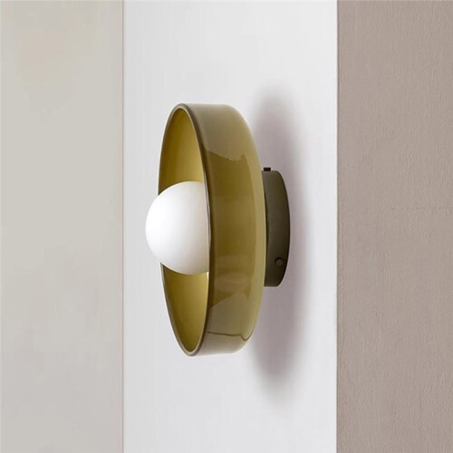 Glass Ceiling Light with Lamp Source for Home Decor and Daily Lighting Brown 2