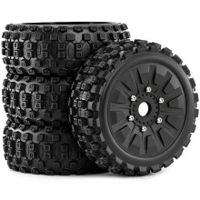 RC Off-Road Buggy Wheels Tire for 1/8 ARRMA Typhon 3S/6S BLX for Jato for RC Car Upgrade Parts Black