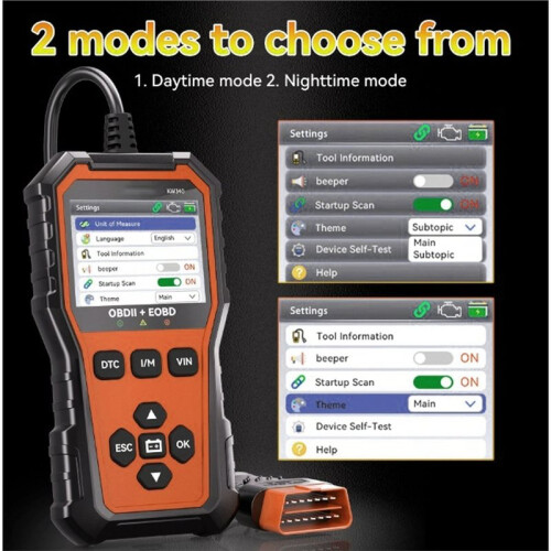 KONNWEI KW340 Car OBD2 Scanner Diagnostic Tool Battery Check I/M VIN DTC Clear Read Fault Code Real- Data Function