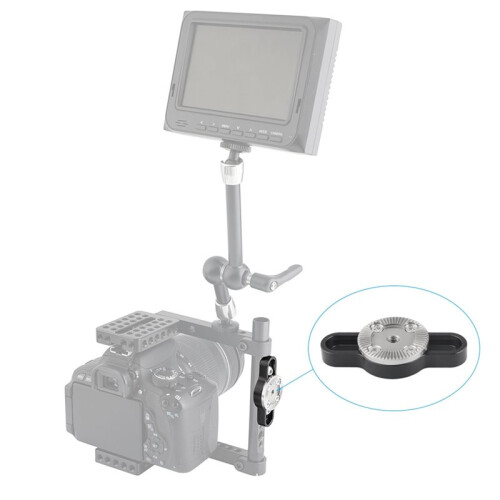 Adjustable for  Rosette Connecting Mount Adapter with M6 Thread 1/4inch Mounting  Both Sides for Camera Cage 1