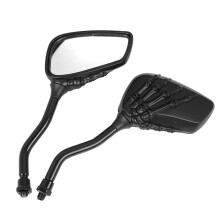 Universal Motorcycle Skeleton Hand Mirrors 10mm Claw Side Rear View Mirrors Motorcycle Rearview Mirrors A