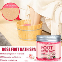 (60g) Rose & Sea Salt Foot Soak Salts 60g | Natural Exfoliating Dead Skin Remover, Soothing & Relaxing Bath Salts for Foot Care