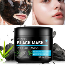 (50g) Bamboo Charcoal Peel Off Mask | Deep Cleansing Blackhead Remover, Oil Control, Anti-Acne, Pore Purifying Sticker for Nose & Full Face