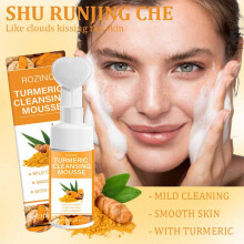 (100ml) Turmeric Deep Cleansing Moisturizing Foaming Cleanser 120ml | Sensitive Skin Friendly, Oil Control, Gentle Facial Mousse