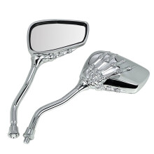 Universal Motorcycle Skeleton Hand Mirrors 10mm Claw Side Rear View Mirrors Motorcycle Rearview Mirrors B