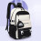 (Blue) Large Capacity Backpack Ins Style Simple Student Bookbag High Quality Middle School Anti-water Backpack 1