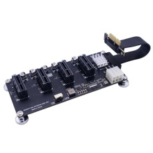 PCI-E X1 to 4 PCIE X1 Adapter Splitter PCI E Express X1 ASM1184 Riser Card for Hard Disk Sound Card Network Card