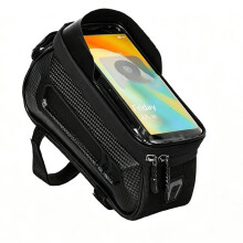 Waterproof Hard-Shell Bicycle Top Tube Bag, Touchscreen Bicycle Frame Phone Storage Bag, for Cycling Accessories