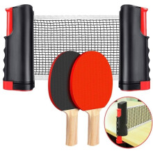 -Pong Paddle Set, Portable Table Tennis Set with Retractable Net,Rackets,Balls and Carry Bag for in/Outdoor Games