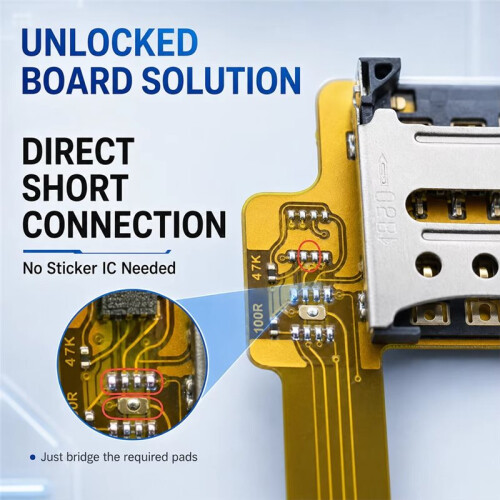 Esim to Sim Dual Card Flex CaLbE for  US Version 17 Pro Max Built-in MEP Integration Solution for Super Snow IC