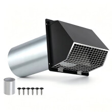 6 Inch Dryer Vent Cover Outdoor with Screen & Damper for Efficient Exhaust Ventilation