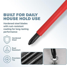 7 Piece VDE Insulated Screwdriver Set, 1000V Electrical Safety Kit with Voltage Tester,for Home Wiring, Outlet Repair