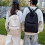 (Off-white) Graffiti Backpack Large Capacity Casual Simple Textured Laptop Bag for Elementary Middle High School Students 2