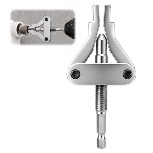 Pipe Extractor Tool Broken Thread Puller Hex Shank Power Drill for PPR PVC Plastic Pipes 1/2″ 3/4″ 1″ Inch 1
