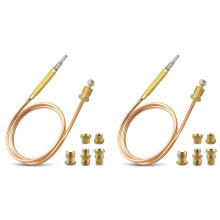 120cm Gas Thermocouple Universal Fireplace Parts with 5 Fixed Parts for Fireplace Gas Stove Heating Burner