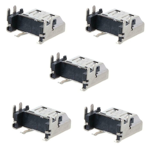 5 Pcs for -Compatible Port Connector for PS4 Slim PS4 Pro, Replacement for -Compatible Socket Jack