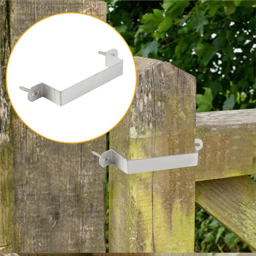 Fence Panel Brackets Fence Post Security Brackets Post Clips Stabilizer Fence Post Repair Kit for Concrete, Wooden Posts 1