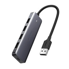 UGREEN HUB USB-A vers 4x USB-A 3.0 / 1x alimentation micro-USB - Gris