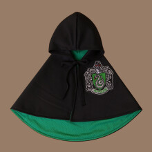 3PCS Wizard Pet Costume for Cats Small Dogs Robe Glasses Tie Halloween Cosplay(green,S)