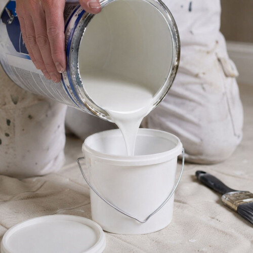 1L Paint Kettle Storage Bucket With Lid Small Plastic Tub with Handle 1