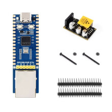 Placa de Desenvolvimento RP2350A POE-ETH com Módulo PoE Chip Ethernet W6300 de Arquitetura Dupla com Porta RJ45