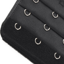 Black 5 Rows Hook and Eye Tape Extension Bra Strap Extender 5 Pcs for Women