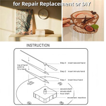 Clock Mechanism Replacement Kit,Quartz Clock Movement,Clock Movement Motor Kit for Clock Repair,DIY and Custom Clock