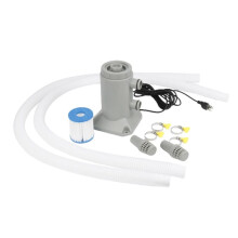 Cartridge Filter Pump 55W 250L/H Flow Rate Low Noise Improved Filtration Water Filter Pump Cartridge EU Plug