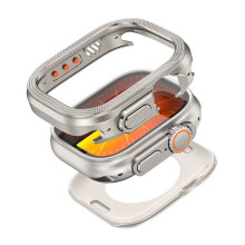 2 in 1 Metal Case for  Watch Ultra 3/2/1 49mm with Back Cover, Rugged Protective Bumper Cover for IWatch 49mm