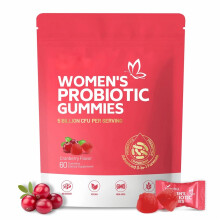 Cranberry Probiotic Gummies | Targeting Body Odor, Women's Health, and Body Balance | Vegan (60 Gummies per Pack)