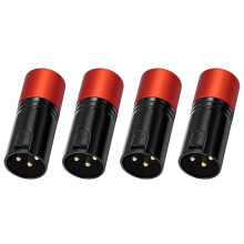 120 Ohm XLR Resistor Plug 3 Pin Cable Closing Terminators, Metal Housing, Gold-Tone Contacts
