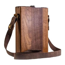 Writers Messenger Wood Box - Multifunctional Handmade Crossbody Postman Bag for Artists and Creatives