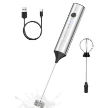 Rechargeable Handheld Milk Frother, 3 Speeds Portable Electric Coffee Drink Mixer