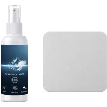 Screen Cleaner 50ml + Microfiber Polishing Cloth,Streak‑Free Phone/Laptop/Tablet/Monitor Kit,Removes Fingerprints & Dust