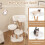 Wood Cat Tree with Plush Seat, 2 Platforms & Jute Posts 4