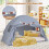 Tweepersoons kindertent - opvouwbaar, draagbaar met ramen 4