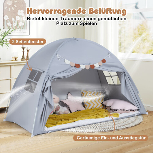 Tweepersoons kindertent - opvouwbaar, draagbaar met ramen 2