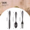 Door handle 3-handle kitchen handle - black 7