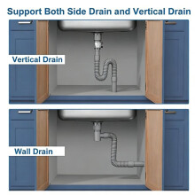 - Drain Assembly and U-Shaped Odor-Blocking Telescopic Corrugated Drain Hose for Washbasins