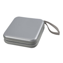 40 CD DVD Disc-Album Lagerung tragen Fall-Abdeckung Portemonnaie Huelsenhalter Tasche Festfeld - silber