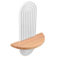 Modern Wall Hanging Shelf: Solid Wood Floating Shelf for Flower Display - Minimalist Style Wall Rack for Bedroom Office