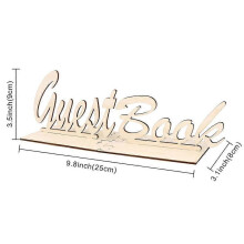 Guest Book Table Sign Wooden Decoration for Wedding Party Event