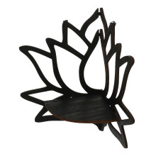 Wall Corner Shelf Crystal Shelf Display Decorative Lotus Floating Shelf Wooden Wall Floating Shelf